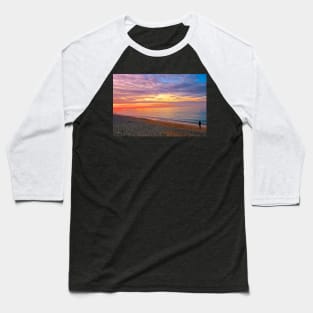 Cromer Beach at Sunset Baseball T-Shirt